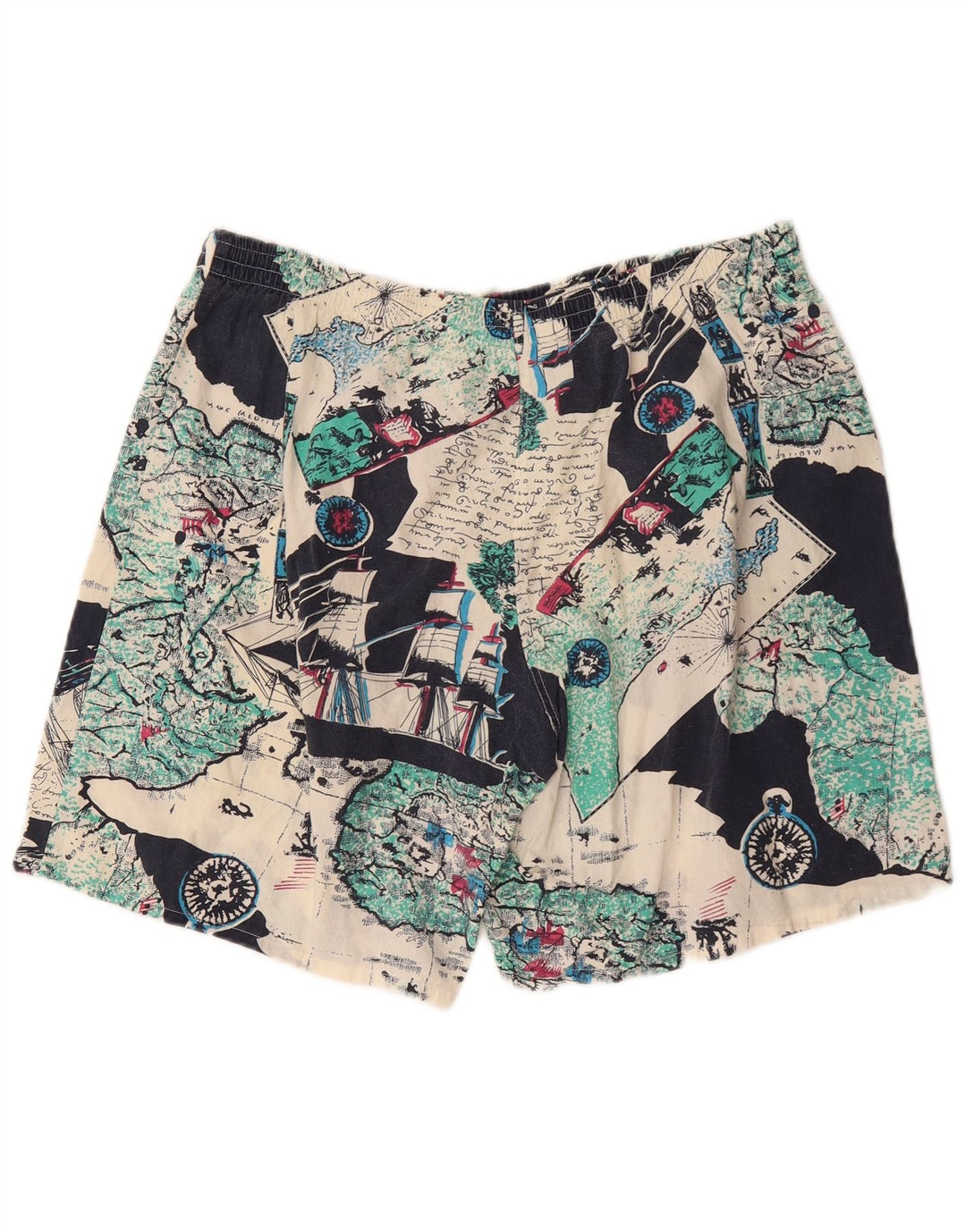 Pantaloni scurți de înot vintage pentru bărbați cu model abstract IT 54 XL bumbac multicolor