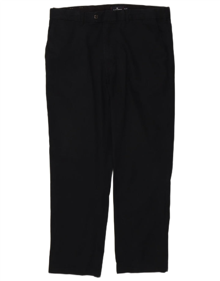 MARKS & SPENCER Pantaloni chino drepți pentru bărbați W38 L31 bumbac negru