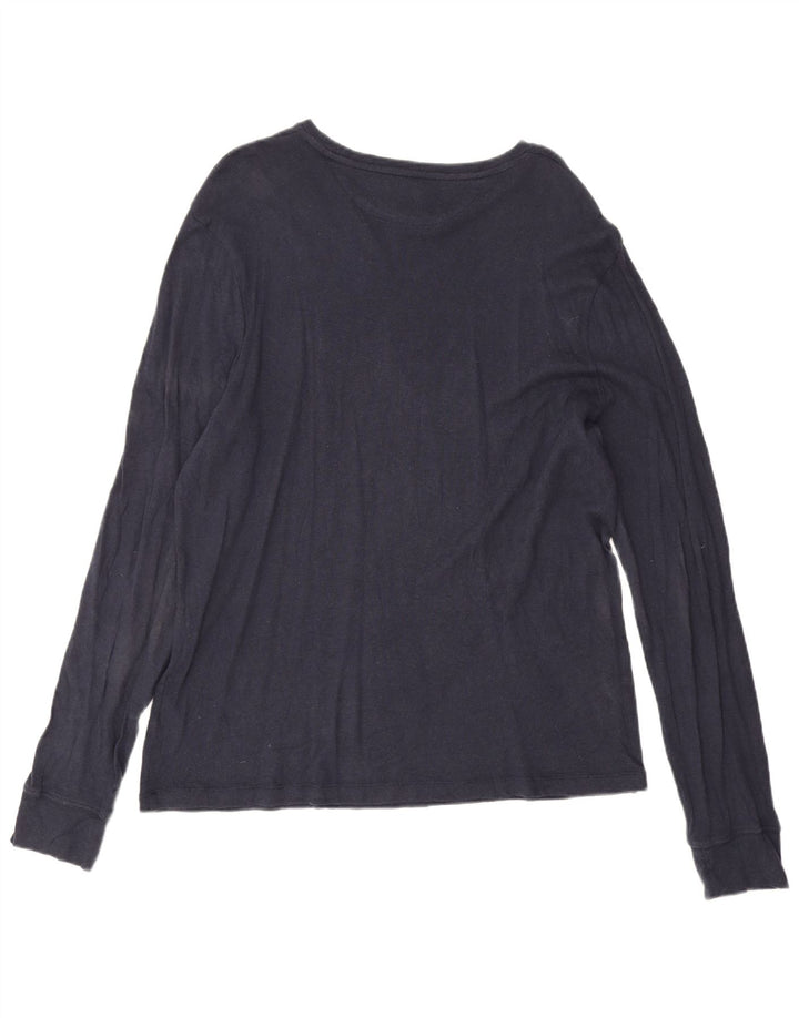 Top pentru bărbați J. Crew cu mânecă lungă, XL, bleumarin, bumbac