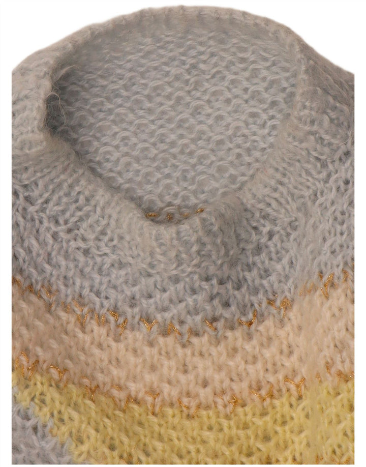 Pulover vintage pentru femei cu decolteu rotund UK 16, mare, albastru