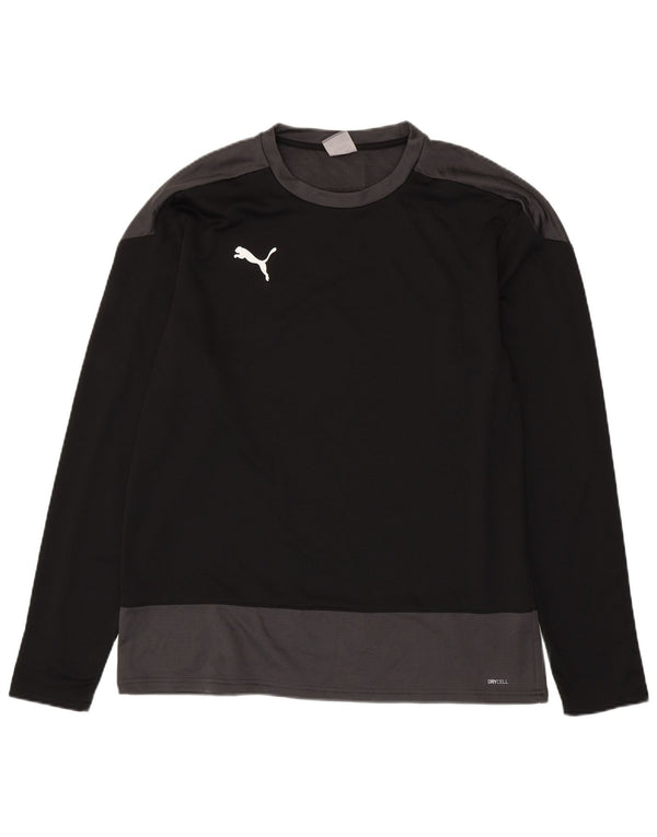 Top pentru bărbați PUMA cu mânecă lungă XL, negru, poliester color bloc