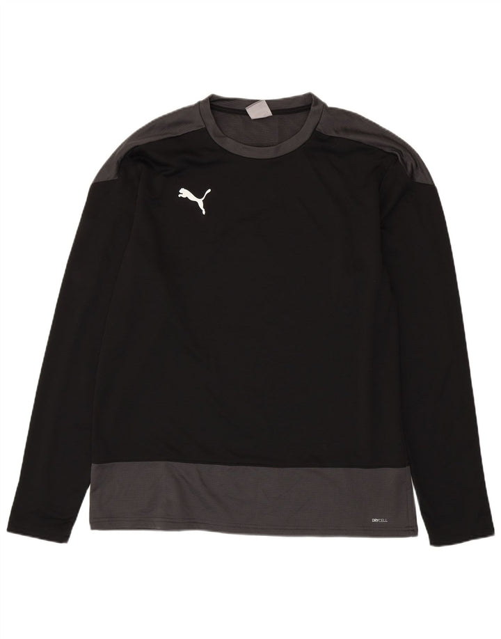 Top pentru bărbați PUMA cu mânecă lungă XL, negru, poliester color bloc