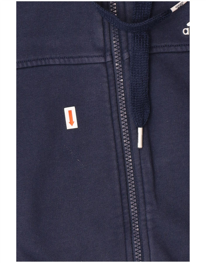 Pulover ADIDAS pentru bărbați, cu fermoar, bumbac, albastru mic