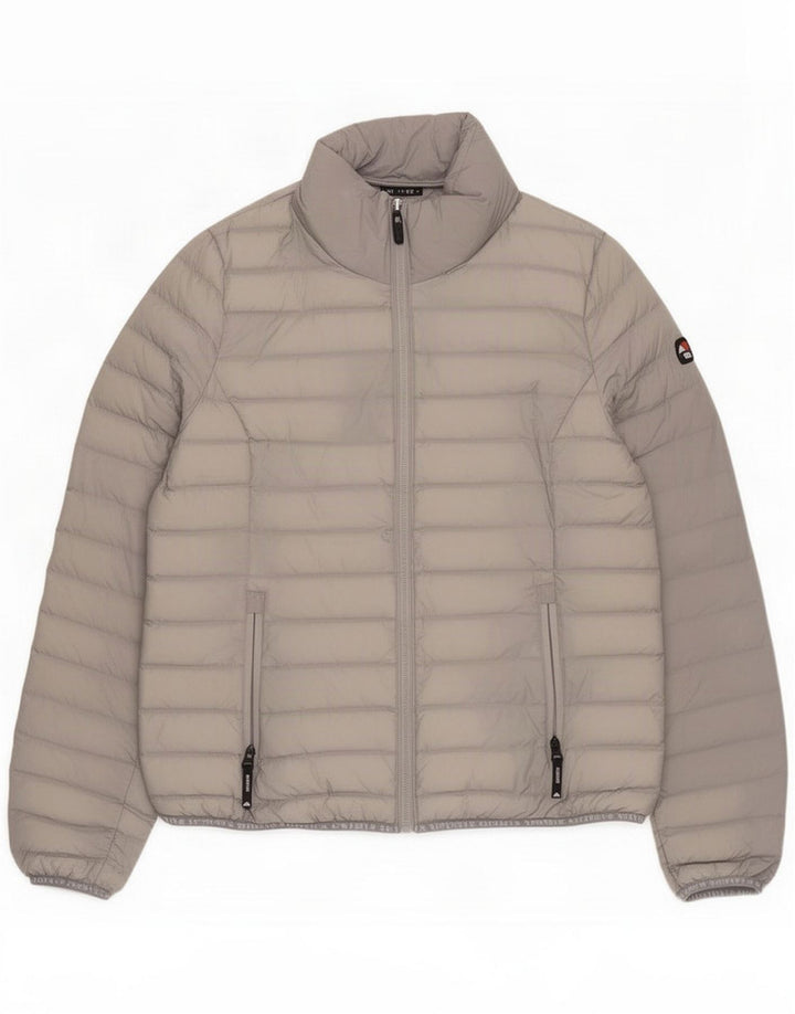 Superdry Jachetă căptușită pentru femei UK 14 Large Gri Nylon