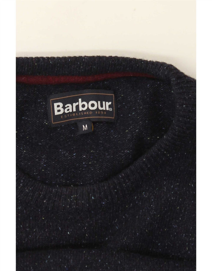 Pulover pentru bărbați BARBOUR cu decolteu rotund, mijlociu, albastru marin pete