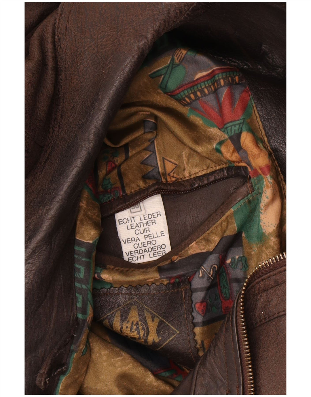 Jachetă din piele vintage pentru bărbați IT 56 3XL din piele maro