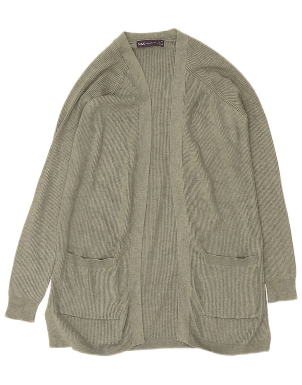 Pulover cardigan deschis pentru femei Marks & Spencer UK 10 Small Green Viscose