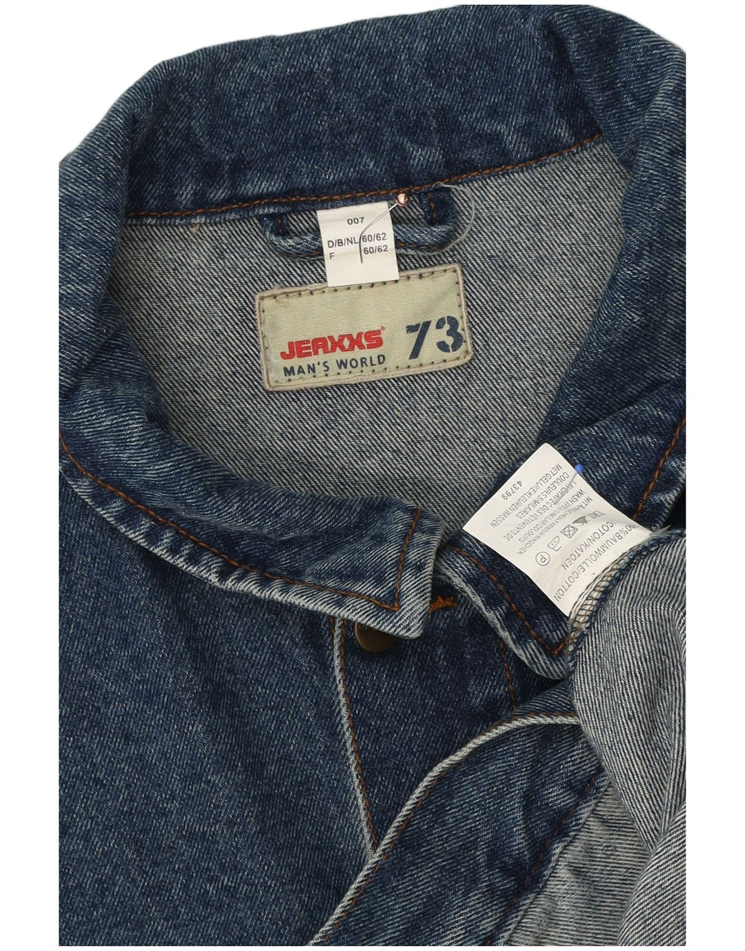 Jachetă de blugi pentru bărbați Jeaxxs IT 60/62 5XL Bumbac albastru