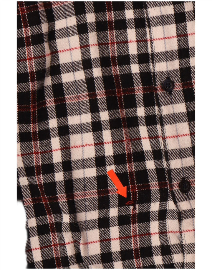 Cămașă Jack Wills pentru bărbați, cu carouri, de flanel, XL, negru, din bumbac