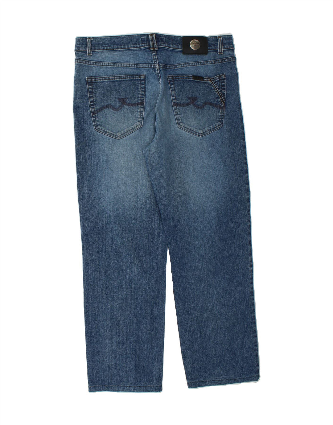 TRUSSARDI Mens Straight Jeans W38 L29 Blue Vintage Trussardi and Second-Hand Trussardi from Messina Hembry 