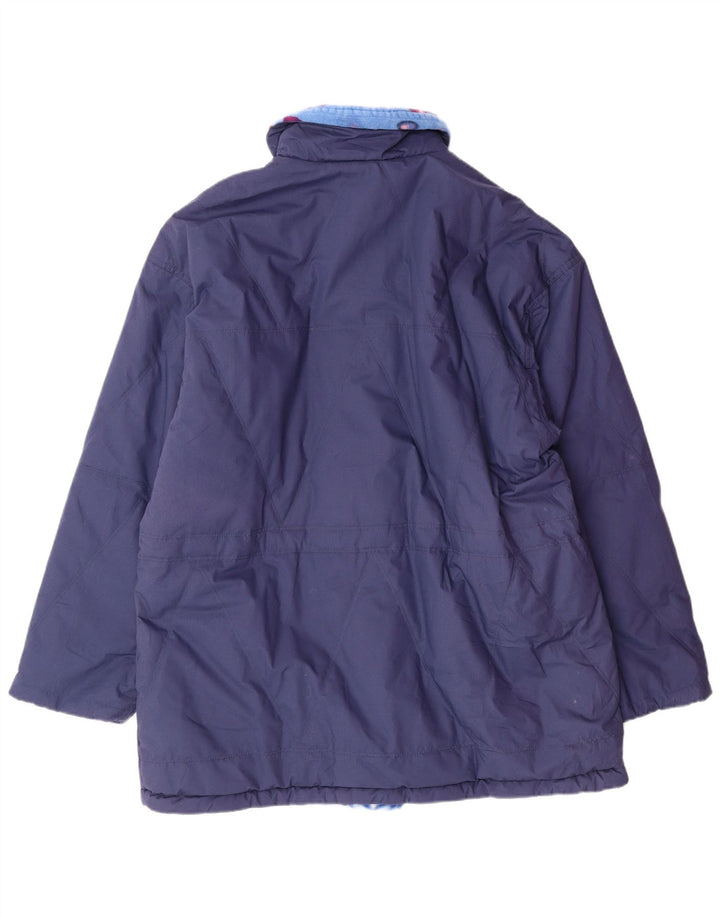 DIADORA Womens Reversible Windbreaker Jacket UK 14 Medium Navy Blue