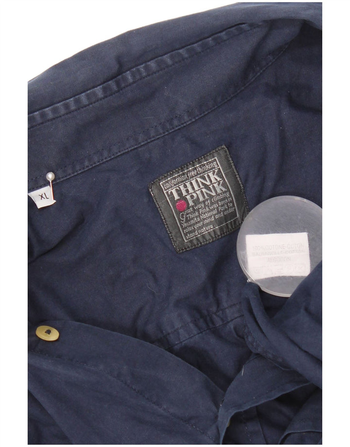 Cămașă pentru bărbați Think Pink XL Bumbac bleumarin