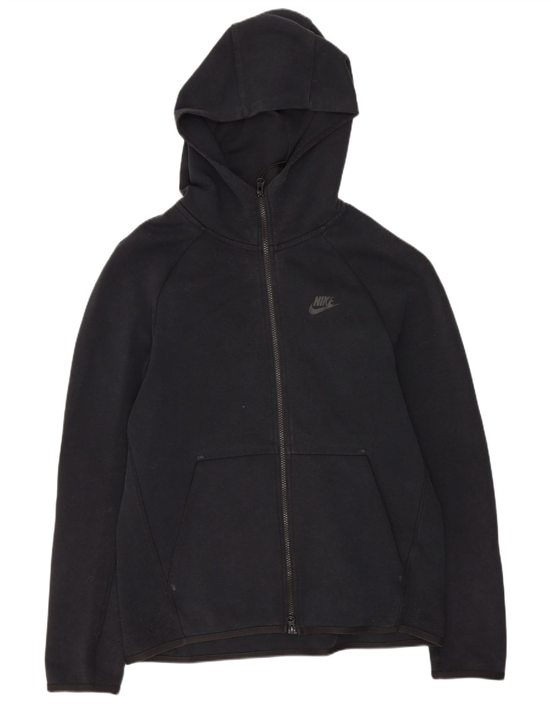 Pulover Nike pentru femei, supradimensionat, cu fermoar, UK 10, bumbac negru