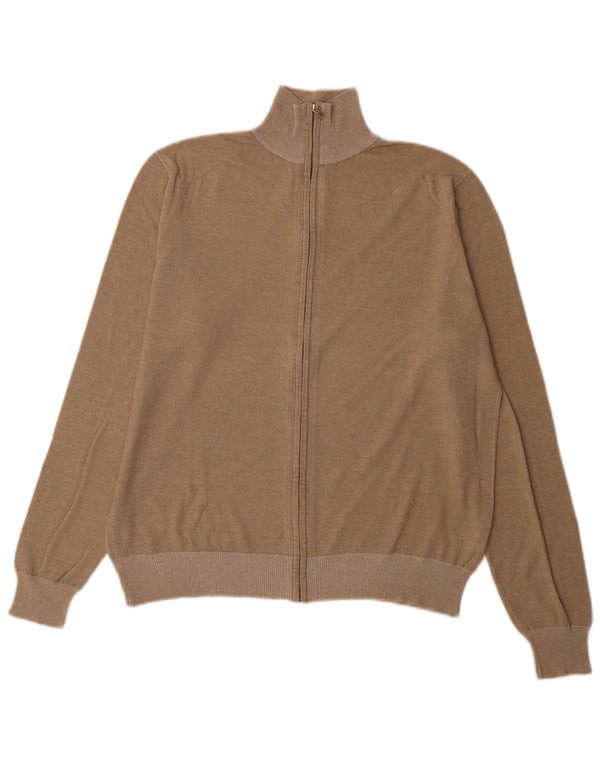 Pulover cardigan pentru bărbați Calvin Klein Jeans, bumbac, bej, mare