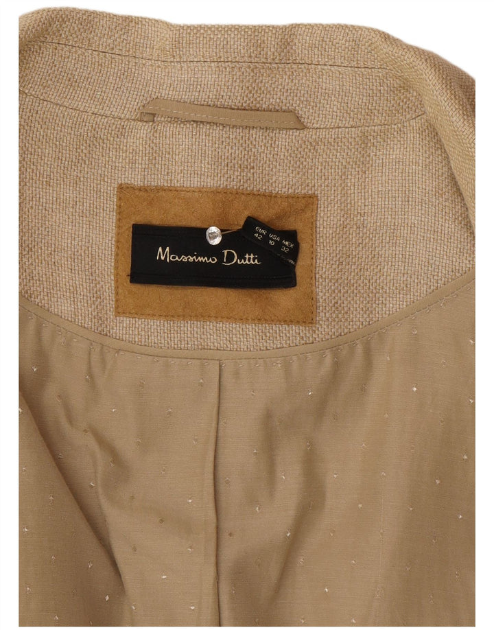 Massimo Dutti Jachetă Blazer pentru Femei cu 2 Nasturi EU 42 Mare Bej