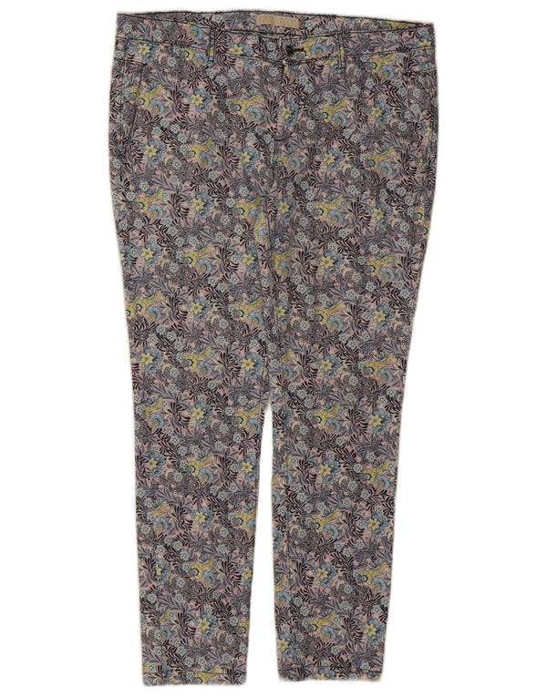 Pantaloni chino slim pentru femei Zara EU 42 L32 L27 Multicolor Floral