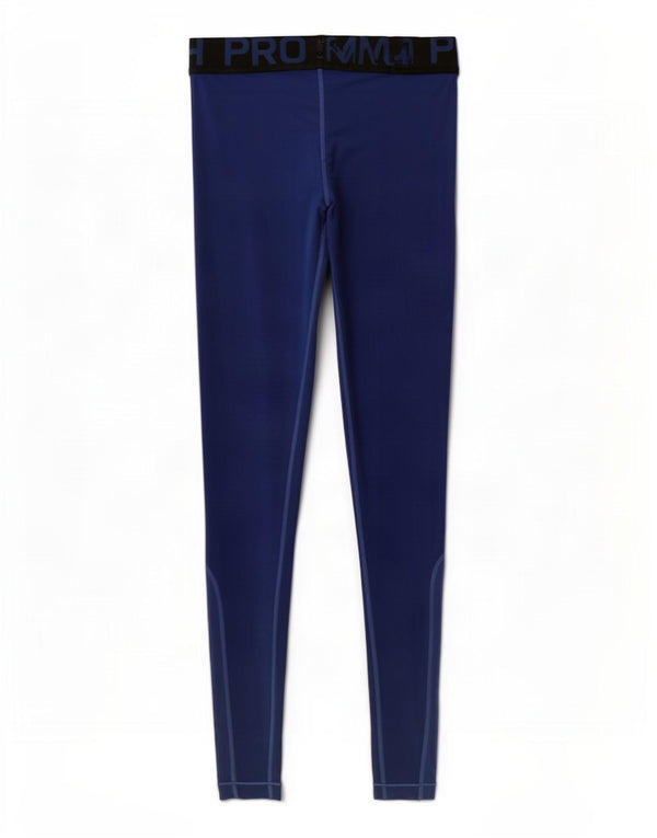 Leggings grafic Nike Dri Fit pentru femei UK 12 Medium Blue Colorblock