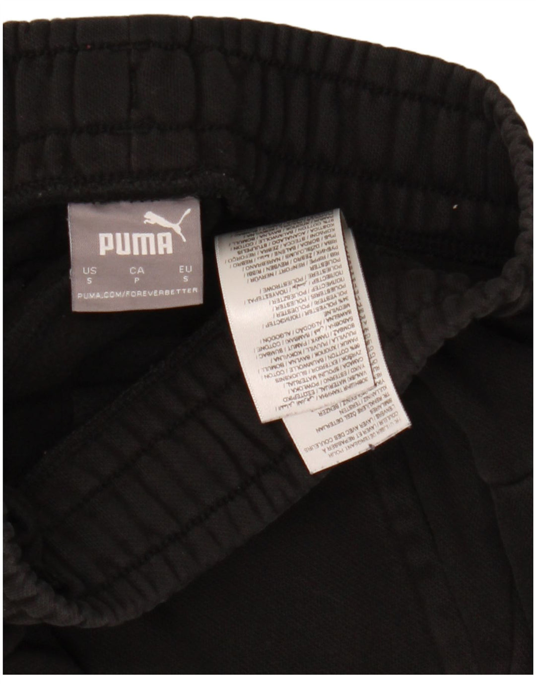 Pantaloni de trening Puma pentru bărbați Joggeri mici din bumbac negru