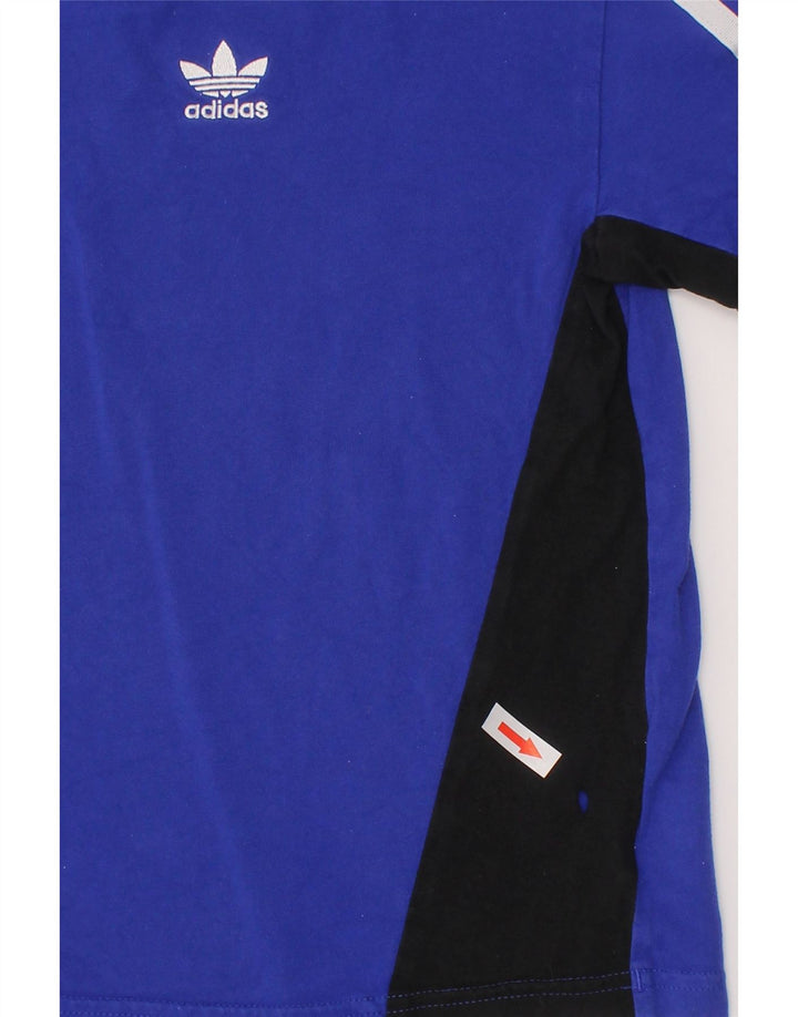 Tricou pentru băieți ADIDAS Top 5-6 ani, albastru, bumbac color bloc