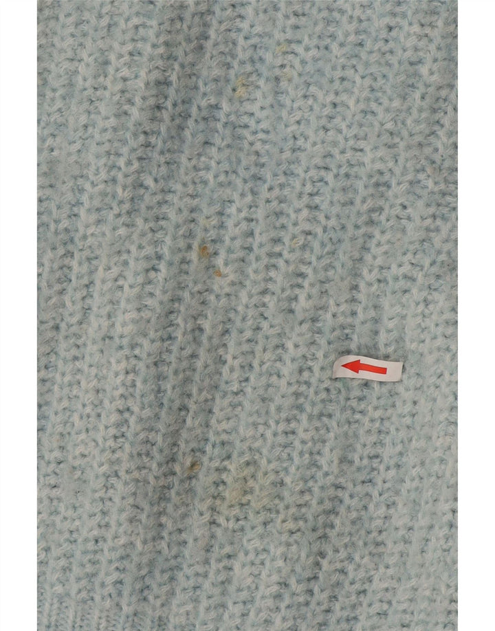 Pulover supradimensionat pentru femei Zara, cu gât de barcă, UK 14 Poliester albastru mediu