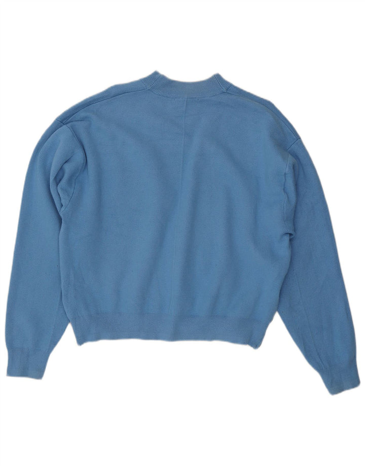 Pulover supradimensionat pentru femei Zara UK 14 Medium Blue Viscose