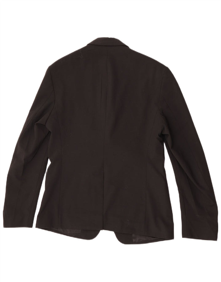 Blazer pentru bărbați Zara cu 2 nasturi EU 48 Poliester mediu negru