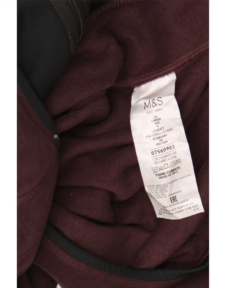 Jachetă din lână pentru bărbați Marks & Spencer UK 40, mare, poliester burgundă