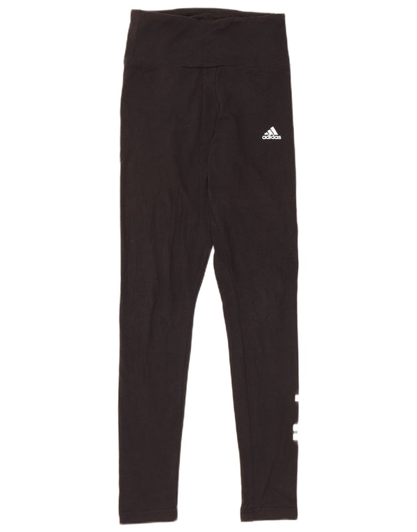 Leggings grafic Adidas pentru femei UK 4/6 XS bumbac negru