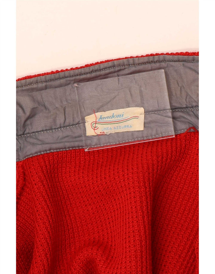 Pulover cardigan pentru bărbați Azzurra, cu croială obișnuită, roșu mare