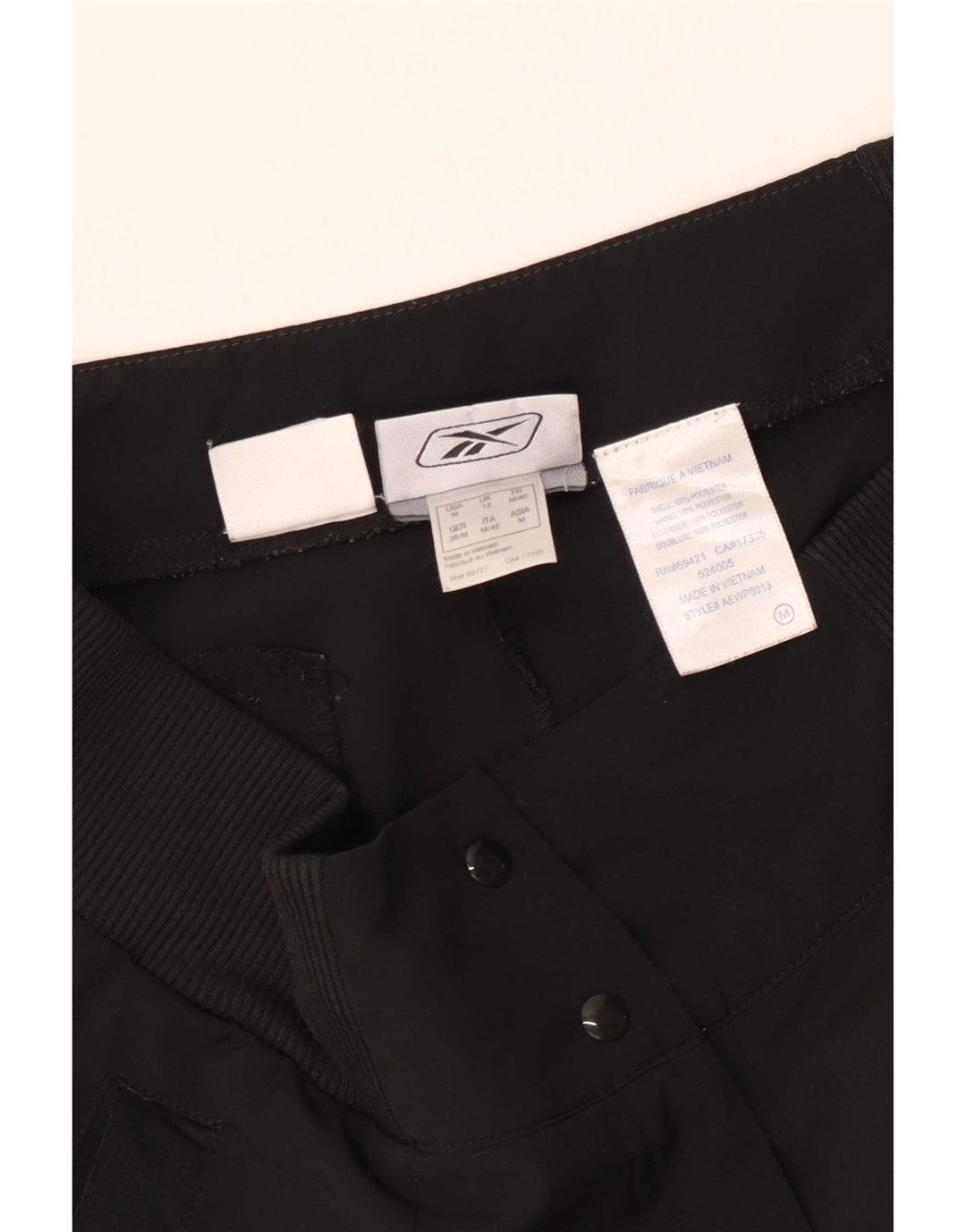Bermude Reebok pentru femei UK 12 Medium W30 Poliester negru