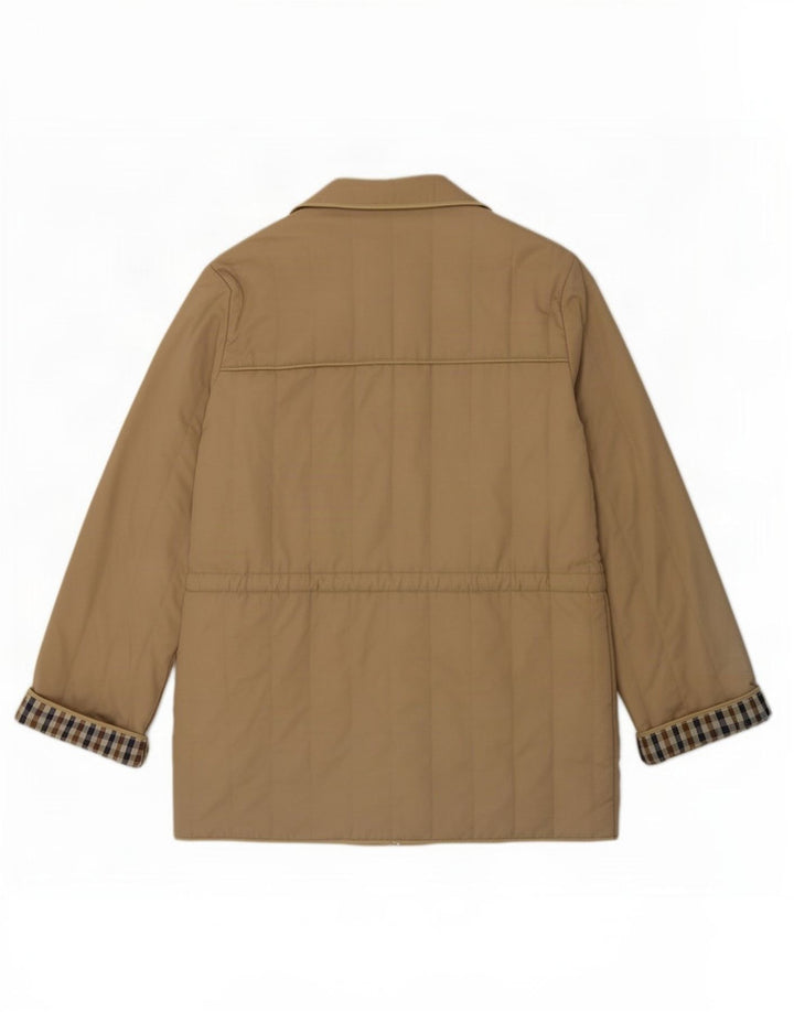 Aquascutum, haină supradimensionată pentru femei, UK 16, mare, bej, poliester