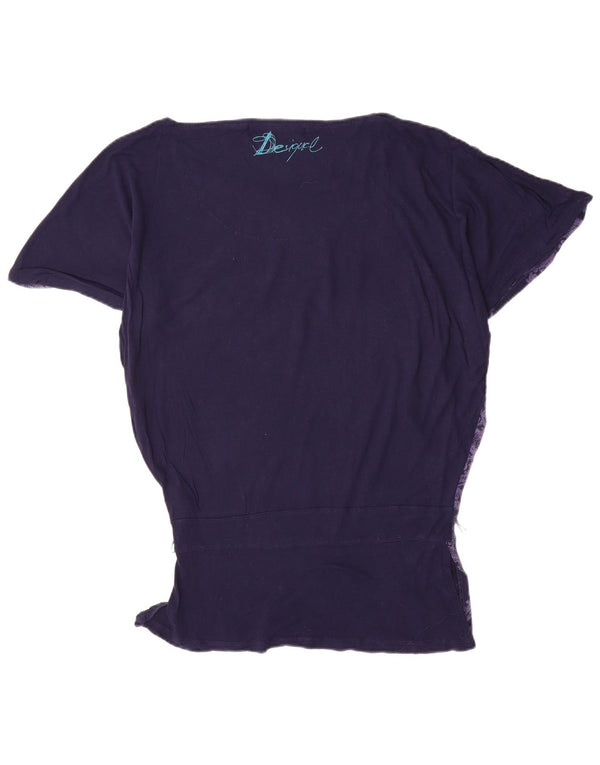 Bluză Desigual pentru femei Batwing Top UK 10 Small Bleumarin Viscoză