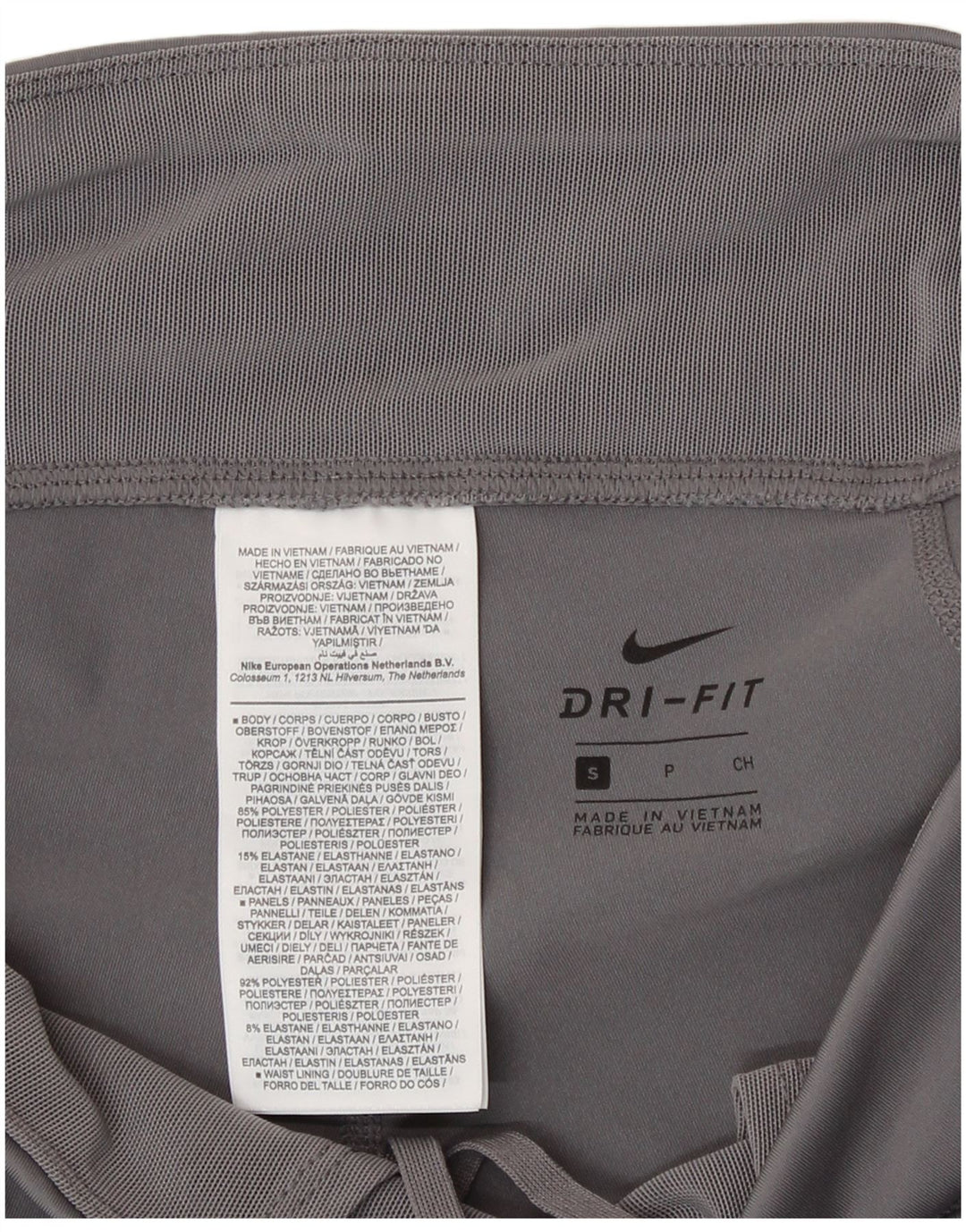 Leggings capri Nike Dri Fit pentru femei UK 10 Small Gri Poliester