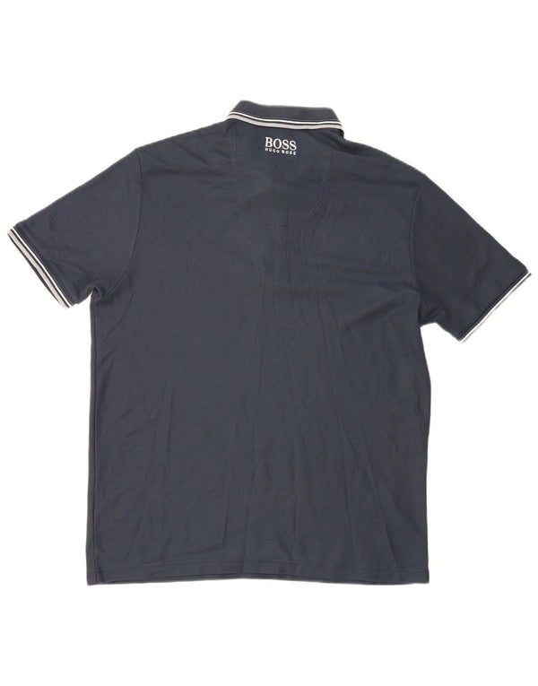 Cămașă polo pentru bărbați Hugo Boss XL, bumbac bleumarin