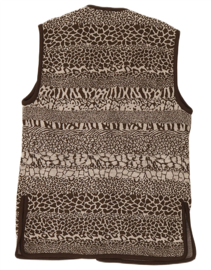 Gilet pentru femei Pierre Cardin IT 44 Maro Mediu Lână Animal Print