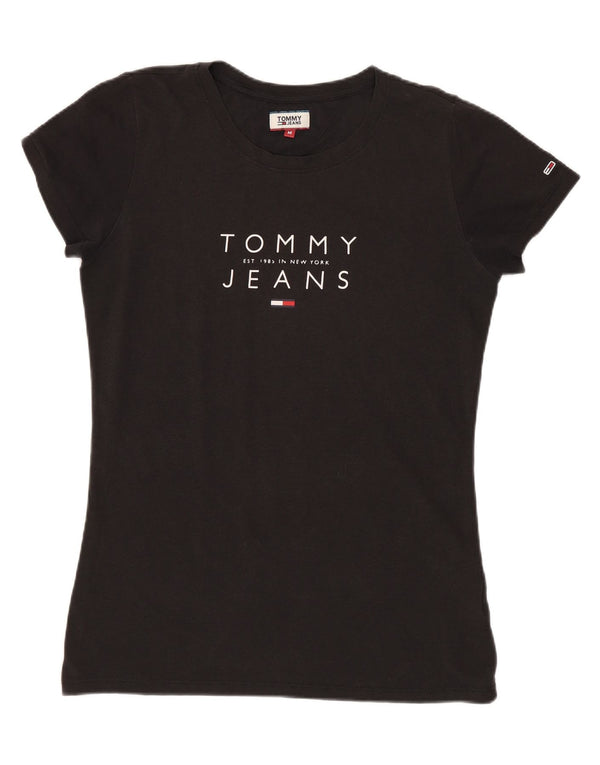 Tricou grafic Tommy Hilfiger pentru femei Top UK 12 Medium Black