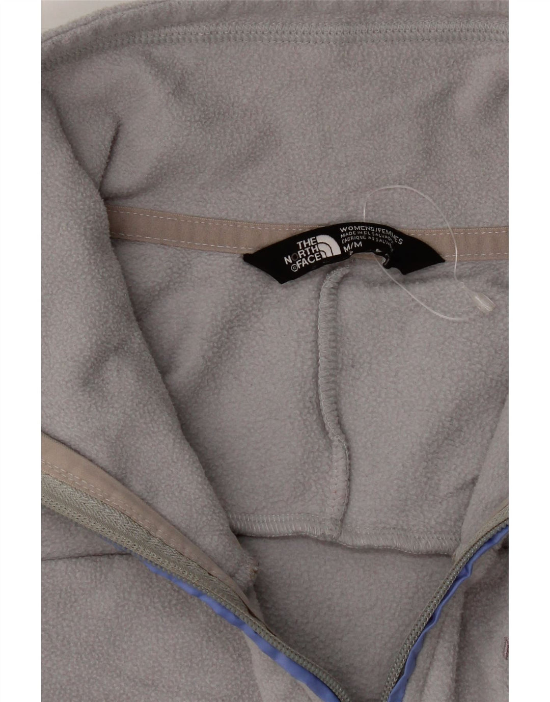 THE NORTH FACE Womens Zip Neck Fleece Jumper UK 14 Medium Grey Vintage The North Face and Second-Hand The North Face from Messina Hembry 