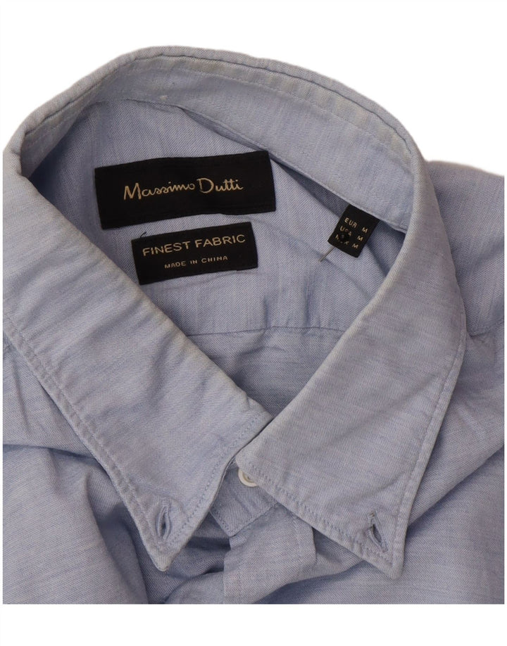 Cămașă Massimo Dutti pentru bărbați, albastru mediu