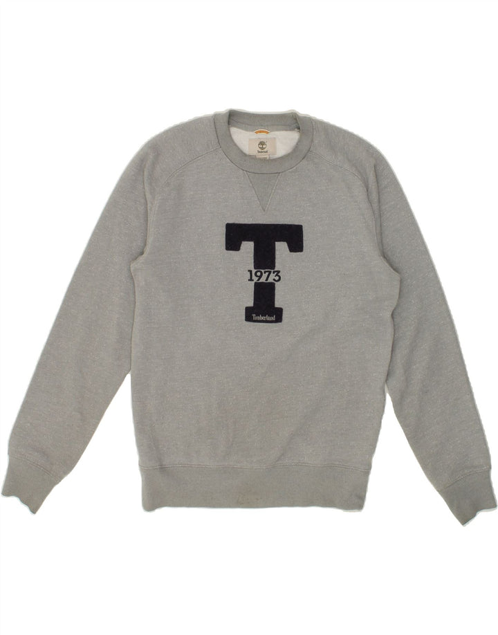 TIMBERLAND Mens Regular Fit Sweatshirt Jumper XS Grey Cotton Vintage Timberland and Second-Hand Timberland from Messina Hembry 