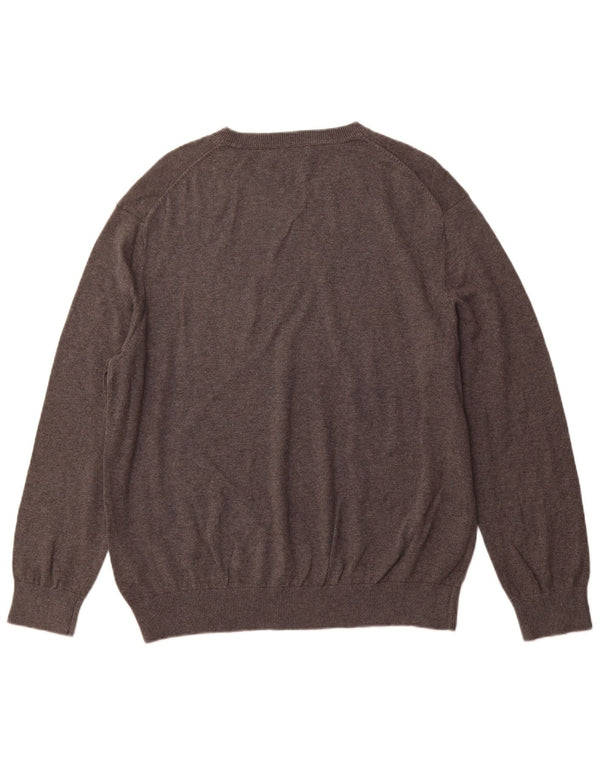 NAUTICA Pulover cu decolteu în V pentru bărbați XL bumbac gri