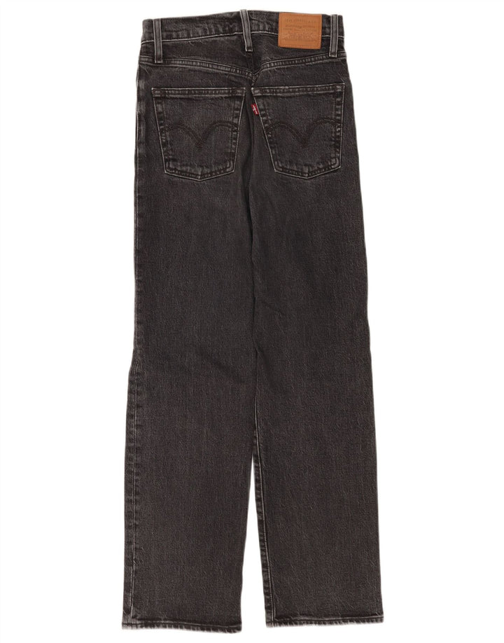 Blugi drepti pentru femei Levi's Ribcage W24 L28 bumbac gri