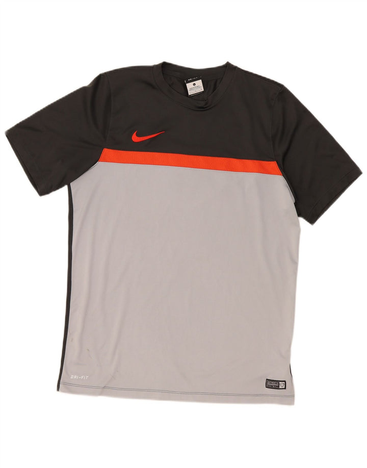 Tricou pentru bărbați Nike Dri Fit Top mare, gri, poliester color bloc