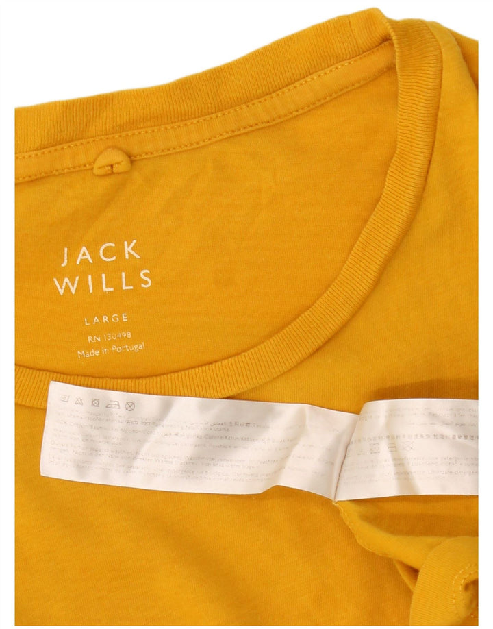 Tricou Jack Wills pentru bărbați Top mare din bumbac galben