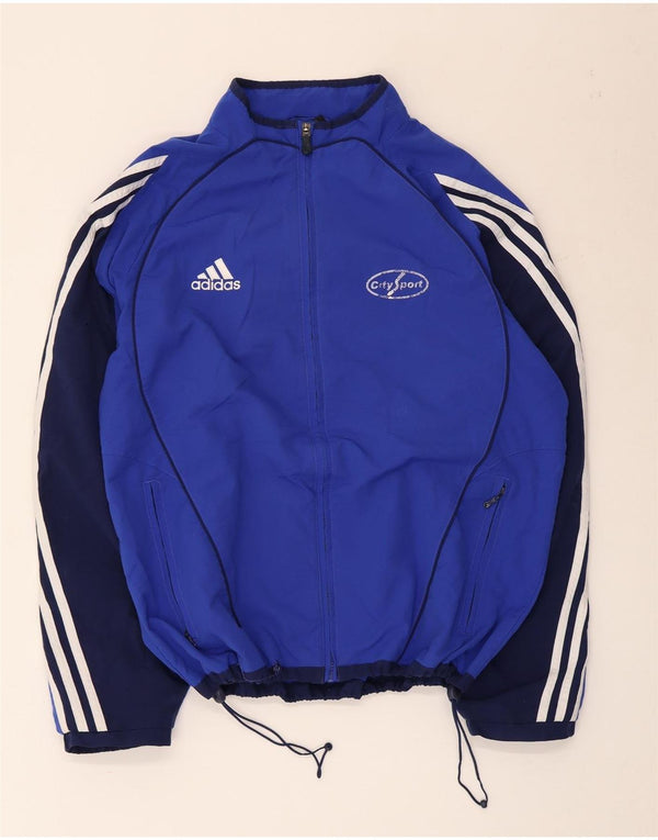 Jachetă de top pentru trening grafic Adidas pentru bărbați UK 40/42 Medium Blue Colorblock