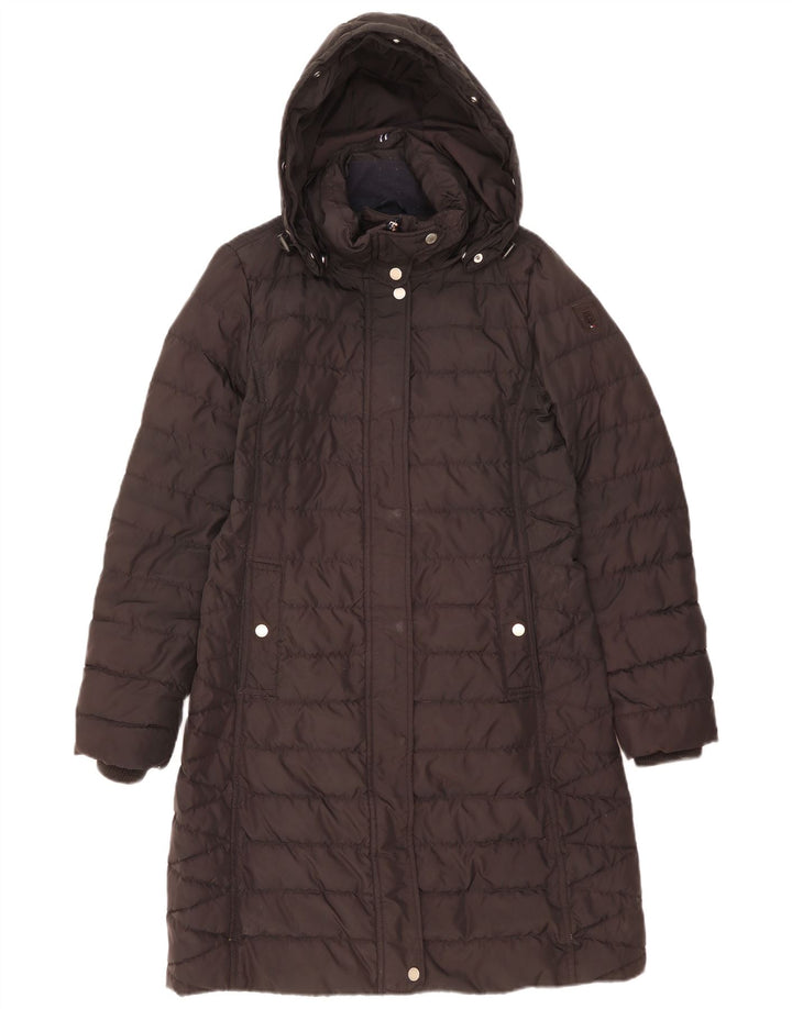 Palton căptușit cu glugă pentru femei Tommy Hilfiger UK 16 Poliester negru mic
