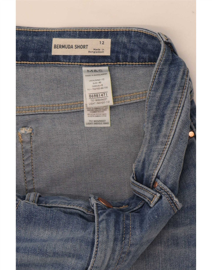 Bermude Marks & Spencer pentru femei, învechite, UK 12 Medium W30 Albastru