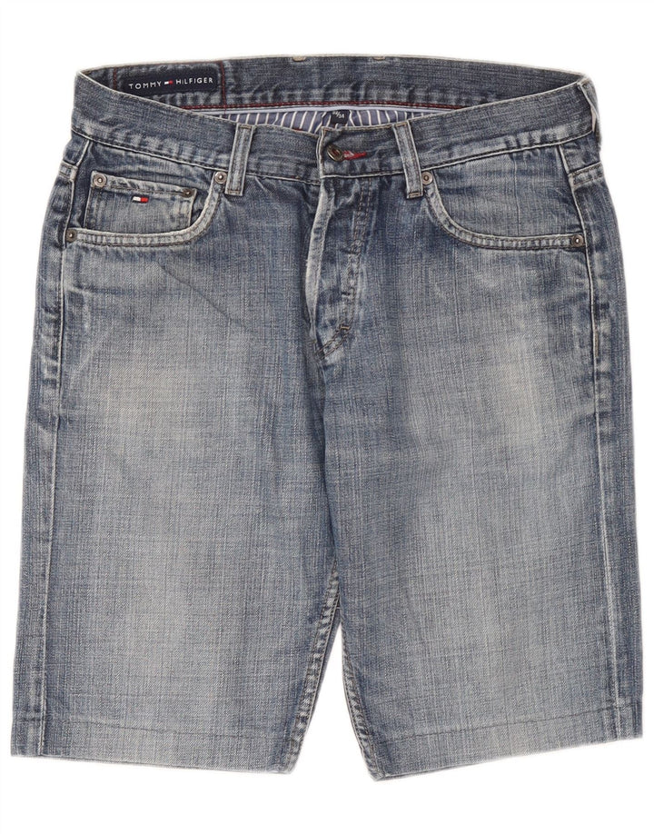 Pantaloni scurți din denim pentru bărbați Tommy Hilfiger W32, bumbac albastru mediu