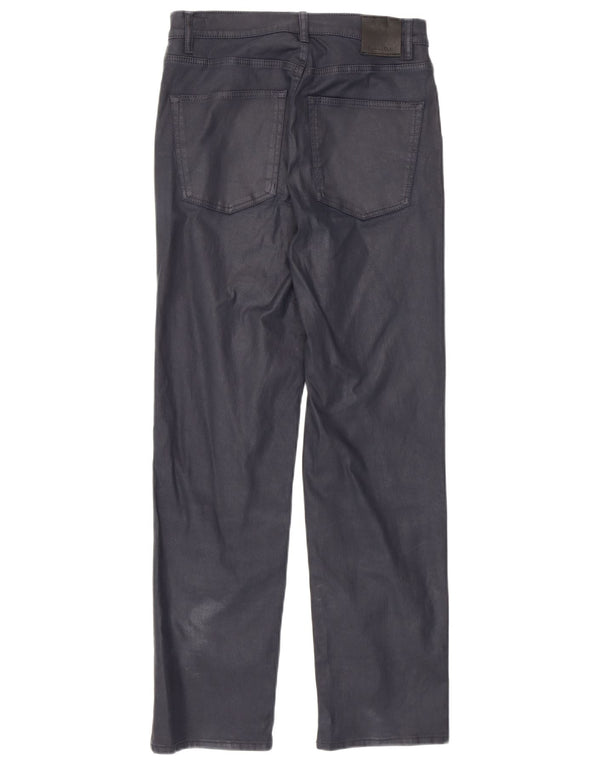 Massimo Dutti Pantaloni casual cerati drepti pentru femei EU 36 XS W26 L27 bleumarin B