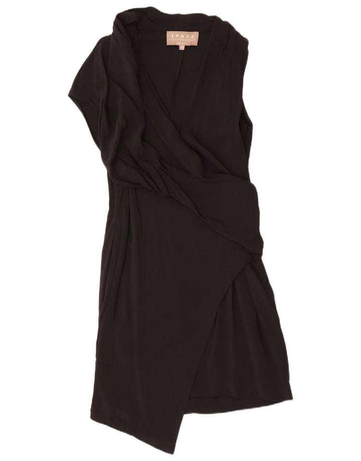 Rochie asimetrică fără mâneci pentru femei VINTAGE IT 44 Medium Black Viscose