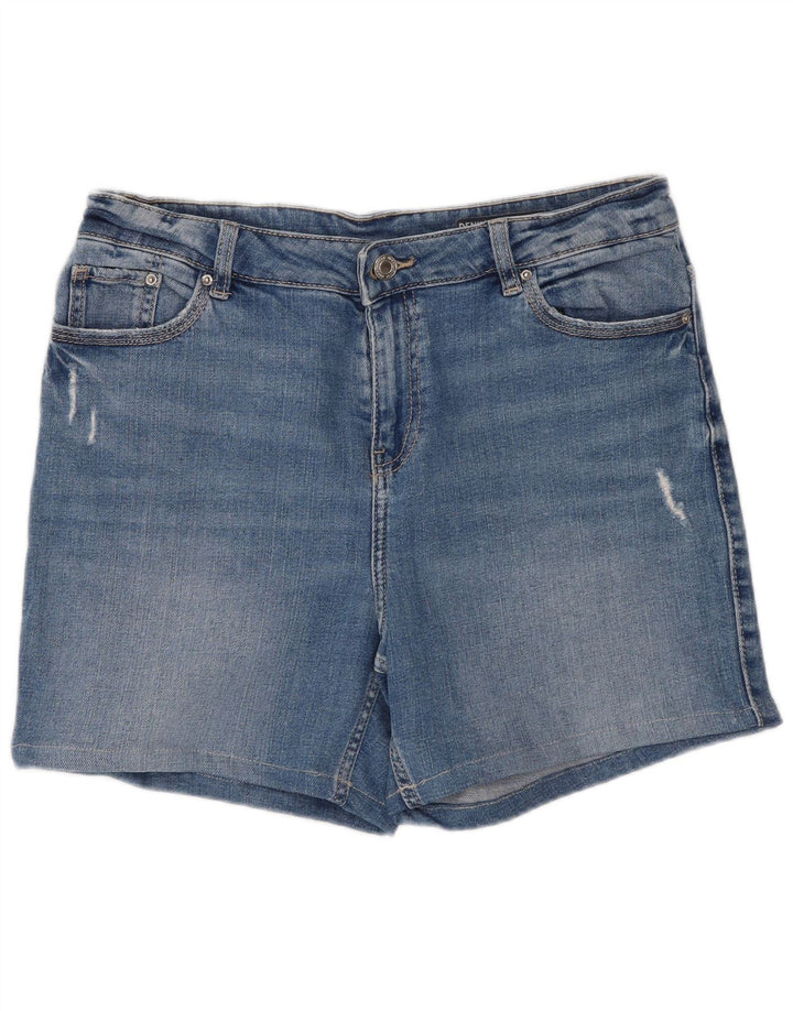 Marks & Spencer Pantaloni scurți din denim învechit pentru femei UK 12 Medium W30 Bumbac albastru